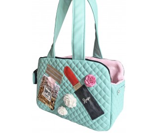 Sniffany blue quilted zipper bag