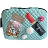 Sniffany blue quilted zipper bag