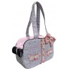 Tweed Pink and Pearl button bag