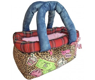 Ocelot puppy basket bag