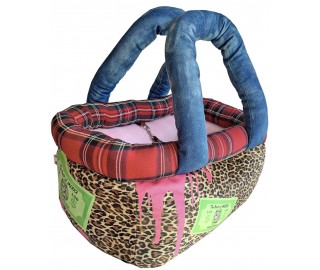 Ocelot puppy basket bag