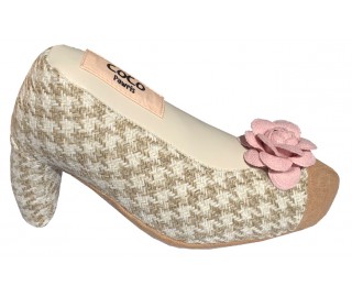 Cream Tweed Heels