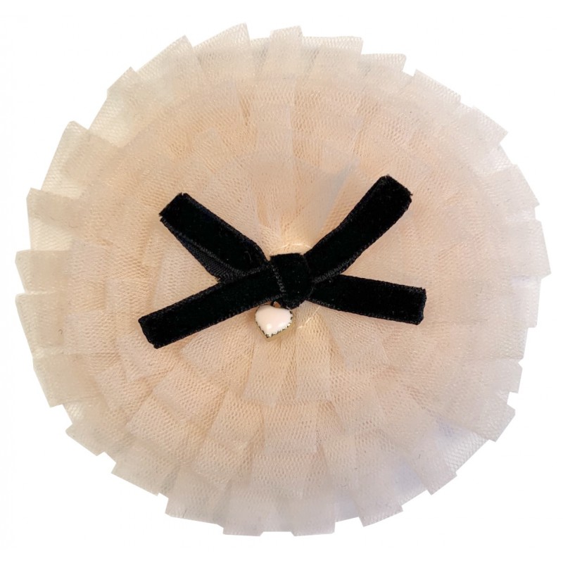 High Society (Peach) ruffle tulle hair decoration