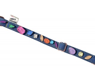 Rainbow Jelly Crystal dog collar