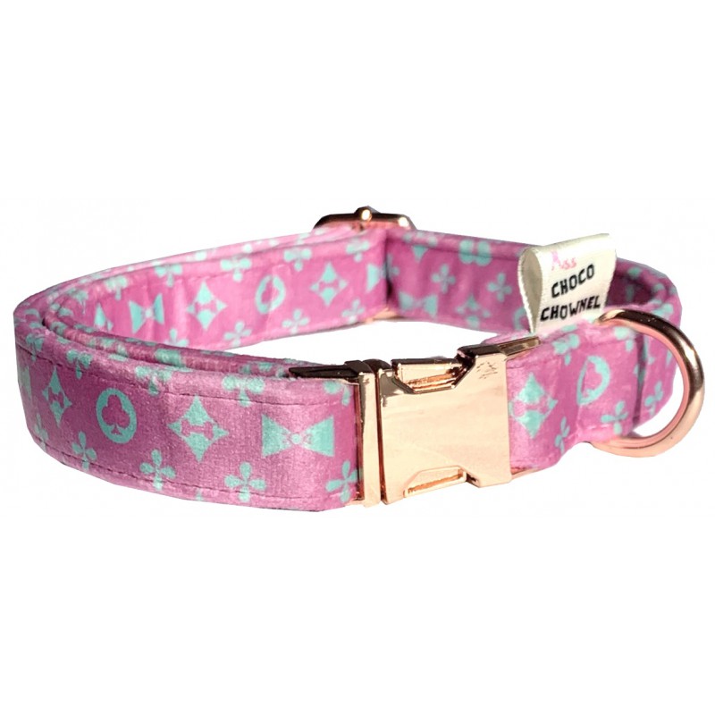 Pink and Sniffany Blue dog collar