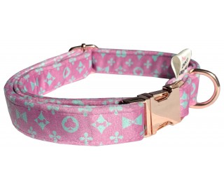 Pink and Sniffany Blue dog collar