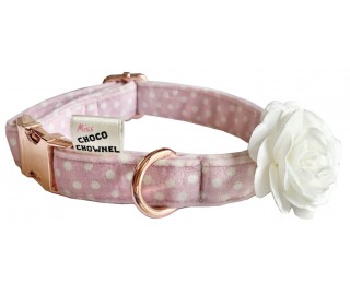 Miss Coco polka dot dog collar