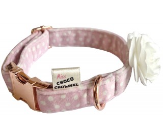 Miss Coco polka dot dog collar