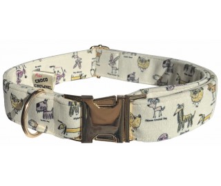 funny pet collar, printed quick release dog collar • Miss Choco Chownel Dog  Boutique