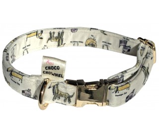 funny pet collar, printed quick release dog collar • Miss Choco Chownel Dog  Boutique