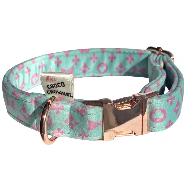 Sniffany Blue and Pink dog collar