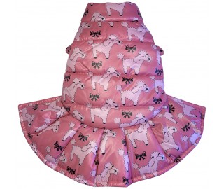 Pink Poodle waterproof coat