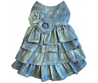 Ruffle Denim Mocktail dress