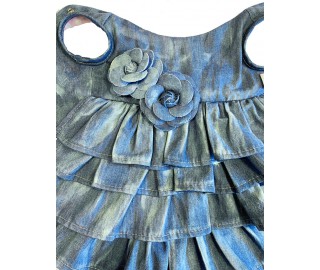 Ruffle Denim Mocktail dress