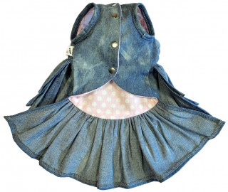 Ruffle Denim Mocktail dress