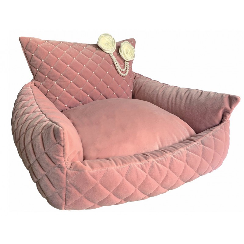 Glam Pink Quilted Throne bed