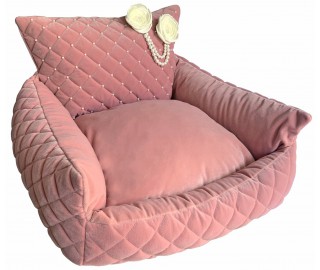 Glam Pink Quilted Throne bed