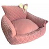 Glam Pink Quilted Throne bed