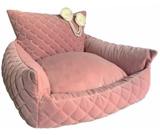 Glam Pink Quilted Throne bed