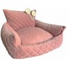 Glam Pink Quilted Throne bed