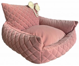 Glam Pink Quilted Throne bed