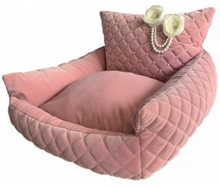 Glam Pink Quilted Throne bed