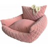 Glam Pink Quilted Throne bed