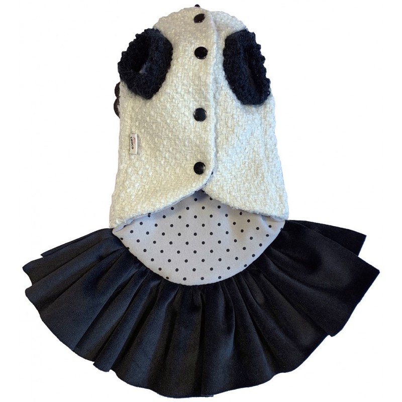 Chanel dog dress, designer inspired dog dress, fashion pet elegant