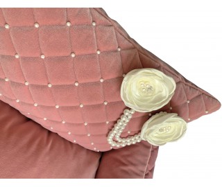 Glam Pink Quilted Throne bed