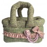 Tweed with mauve frill basket bag