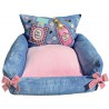 Pink Pawfume and Glam Champagne sofa bed